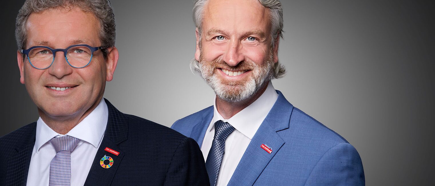 Kammerpräsident Thomas Gehre und Hauptgeschäftsführer Peter Karst. Kammerpräsident Thomas Gehre (li) und Hauptgeschäftsführer Peter Karst.