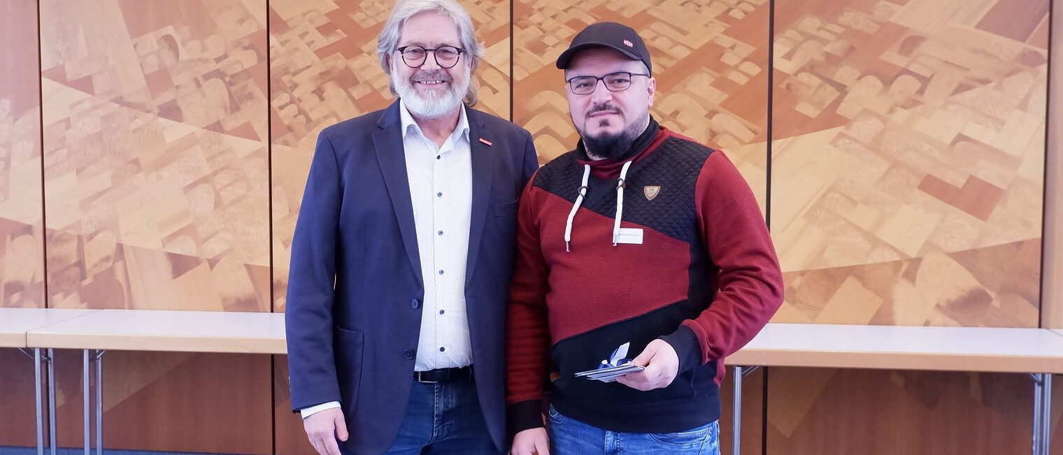 Karsten Heineking und Mustafa Moussa bei der Ehrung.