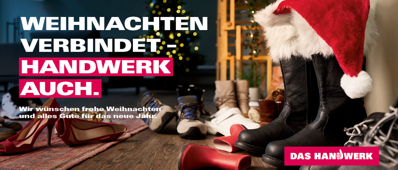 Weihnachtsmotiv der Imagekampagne des deutschen Handwerks mit dem Spruch Weihnachten verbindet - Handwerk auch.