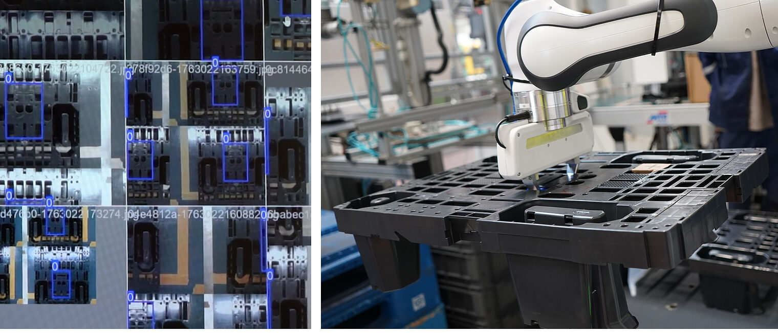 Kleiner Roboter und Serverteile